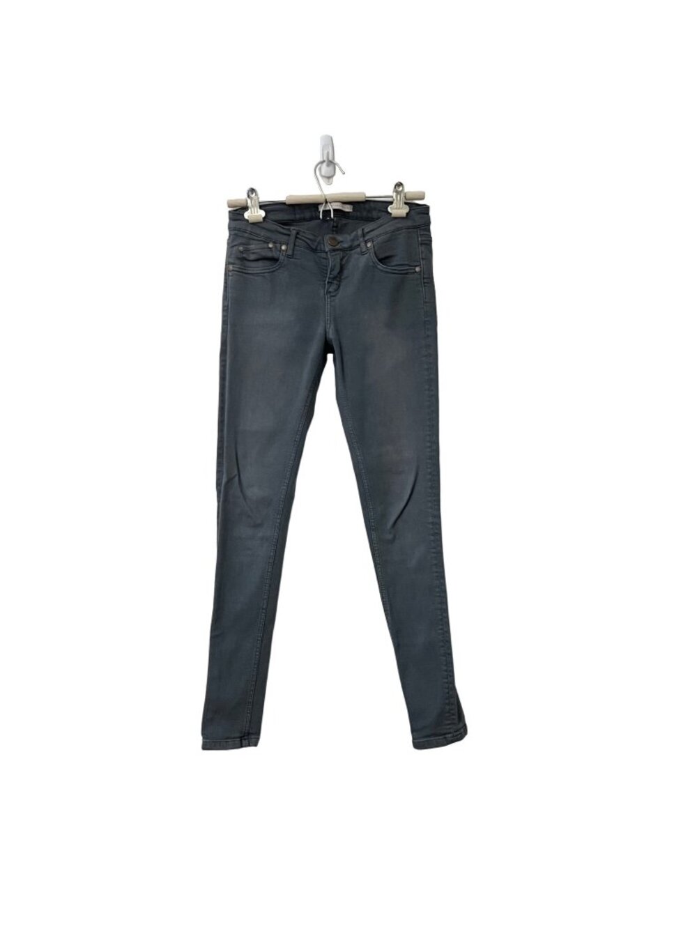 Victoria Beckham Womens Gray Skinny Jeans Size 26